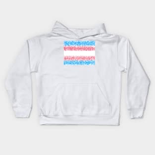 Trans Flag Painted Design Kids Hoodie